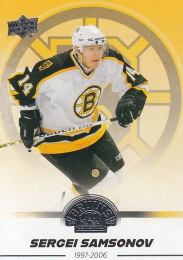 řadová karta SERGEI SAMSONOV 23-24 UD Boston Bruins Centennial číslo 49